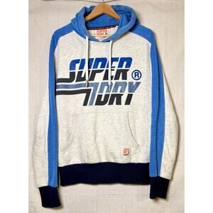 Super Dry Downhill Racer Panel Hoodie Sweatshirt Pullover Size Medium Snowboard